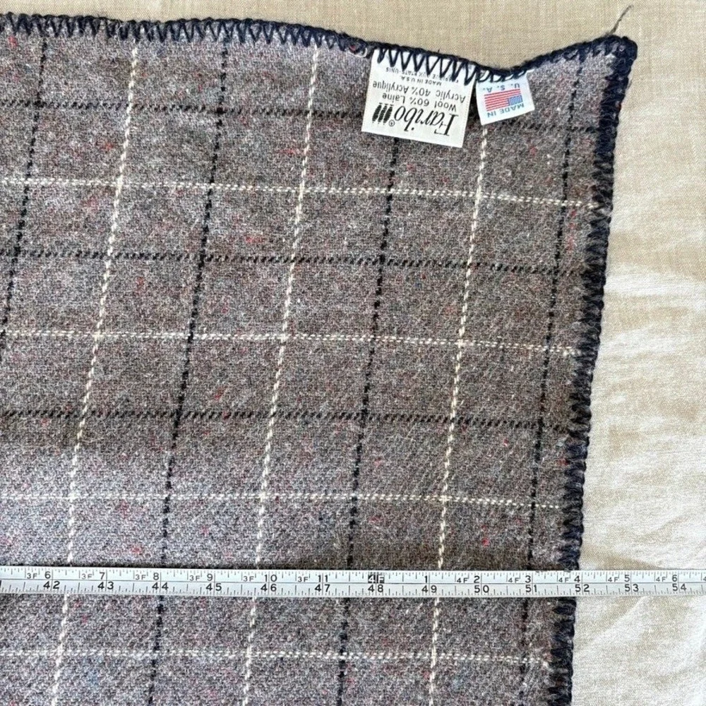 Vintage Faribo Wool Blend Plaid Blanket‎ Throw Made in USA Bed Footer
